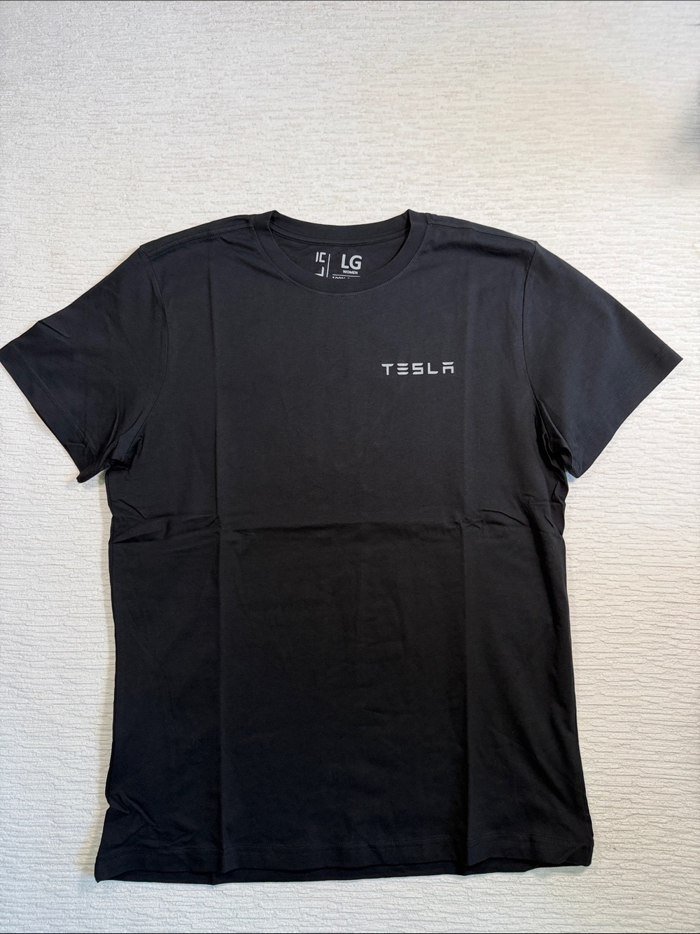 Tesla Black Women's Tee with Subtle Logo